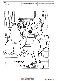 lady-ve-tramp boyama sayfaları